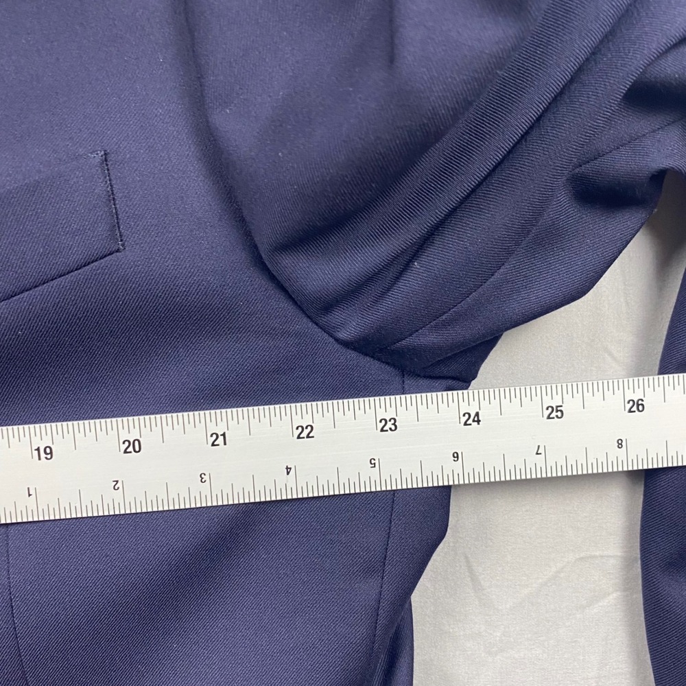 Lauren Ralph Lauren Mens 44L Navy Blue 100% Wool Blazer Gold Crown Buttons 44 L - Picture 7 of 15